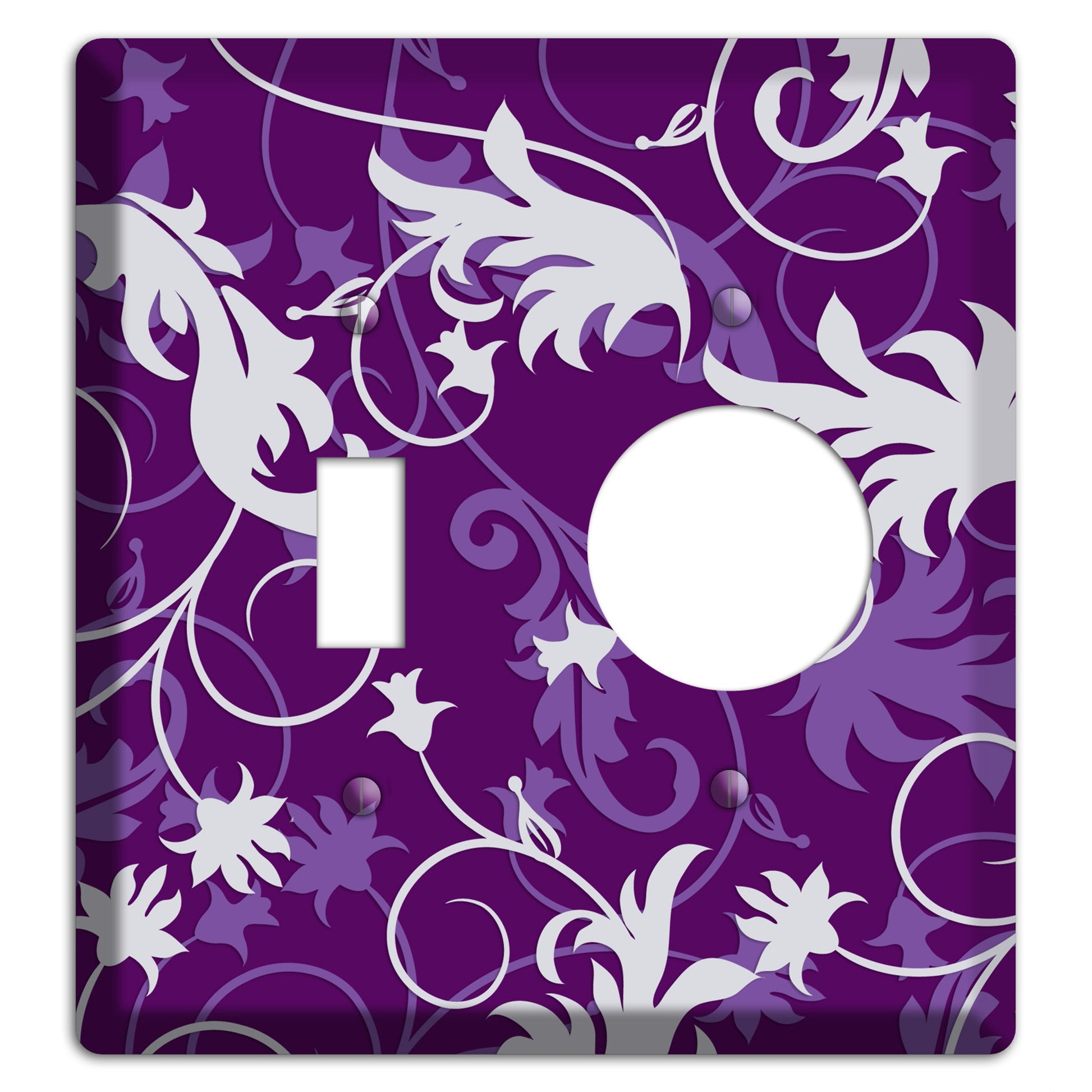 Purple Victorian Toggle / Receptacle Wallplate