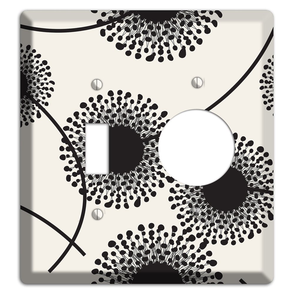 Simple Dandelion Toggle / Receptacle Wallplate