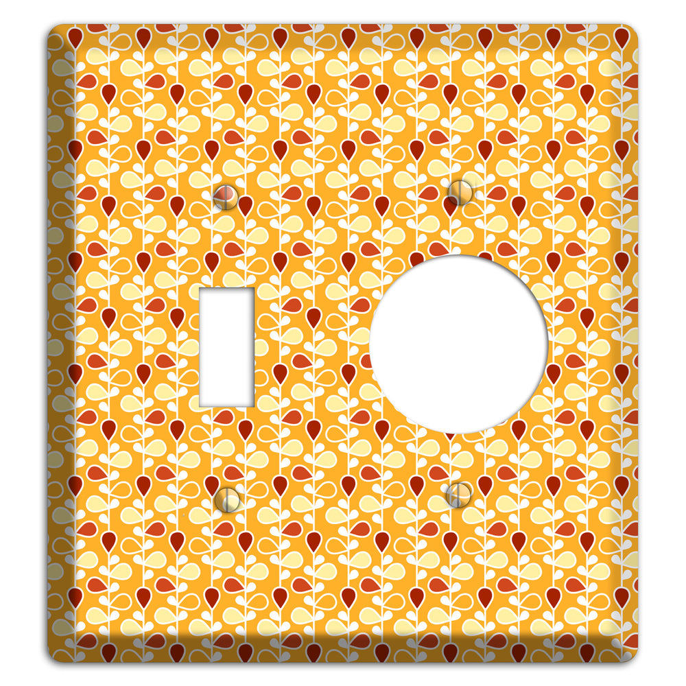 Yellow Teardrop Vine Toggle / Receptacle Wallplate