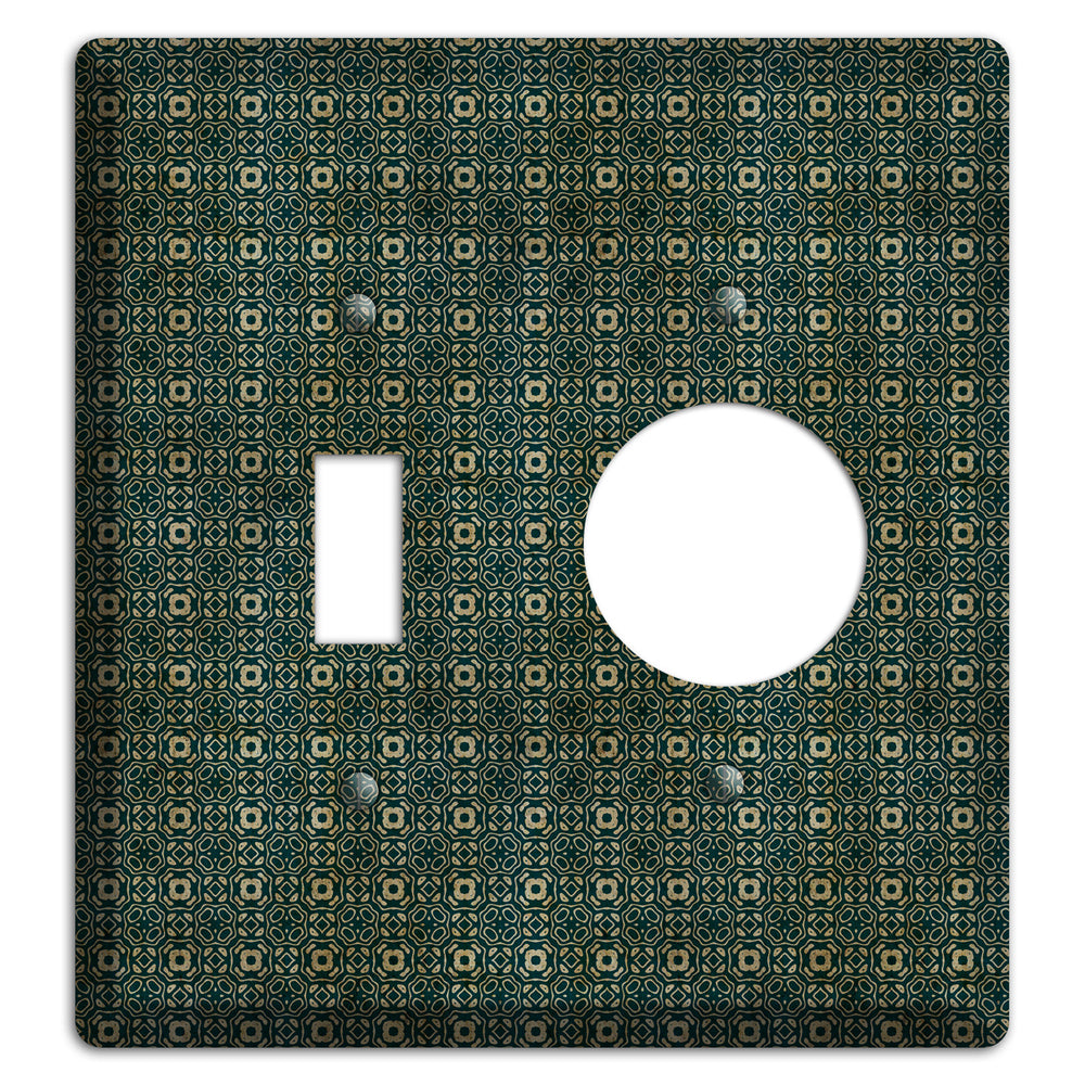 Dark Green Grunge Tapestry Toggle / Receptacle Wallplate