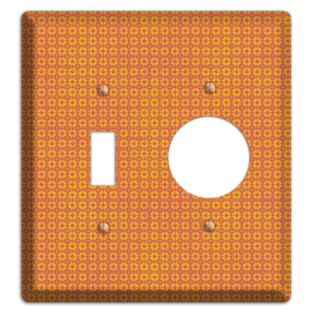 Multi Orange Arabesque Toggle / Receptacle Wallplate