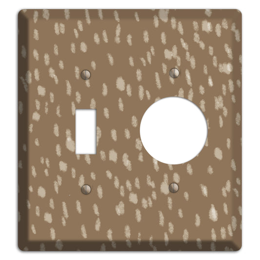 Brown and White Speckle Toggle / Receptacle Wallplate