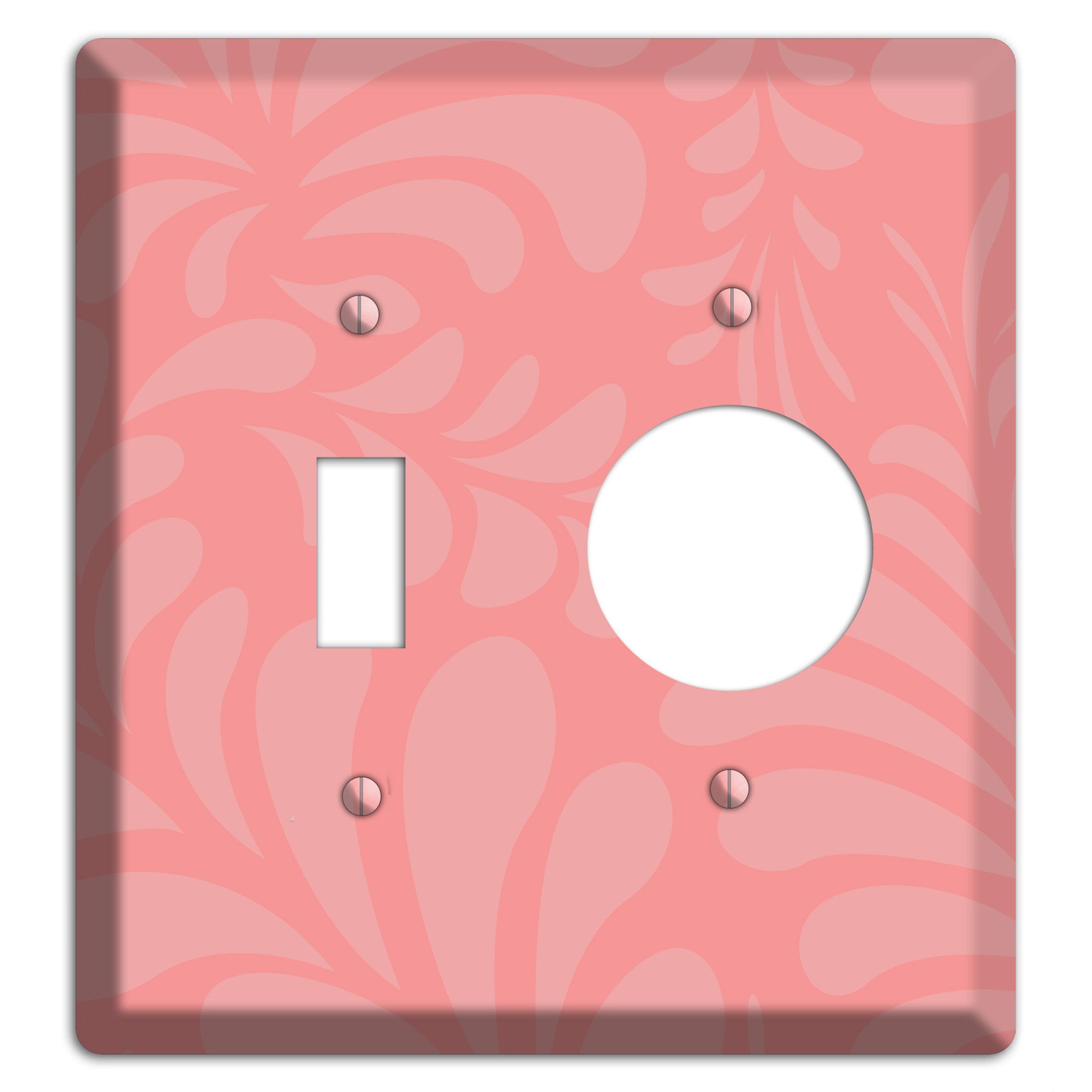 Pink Herati Toggle / Receptacle Wallplate