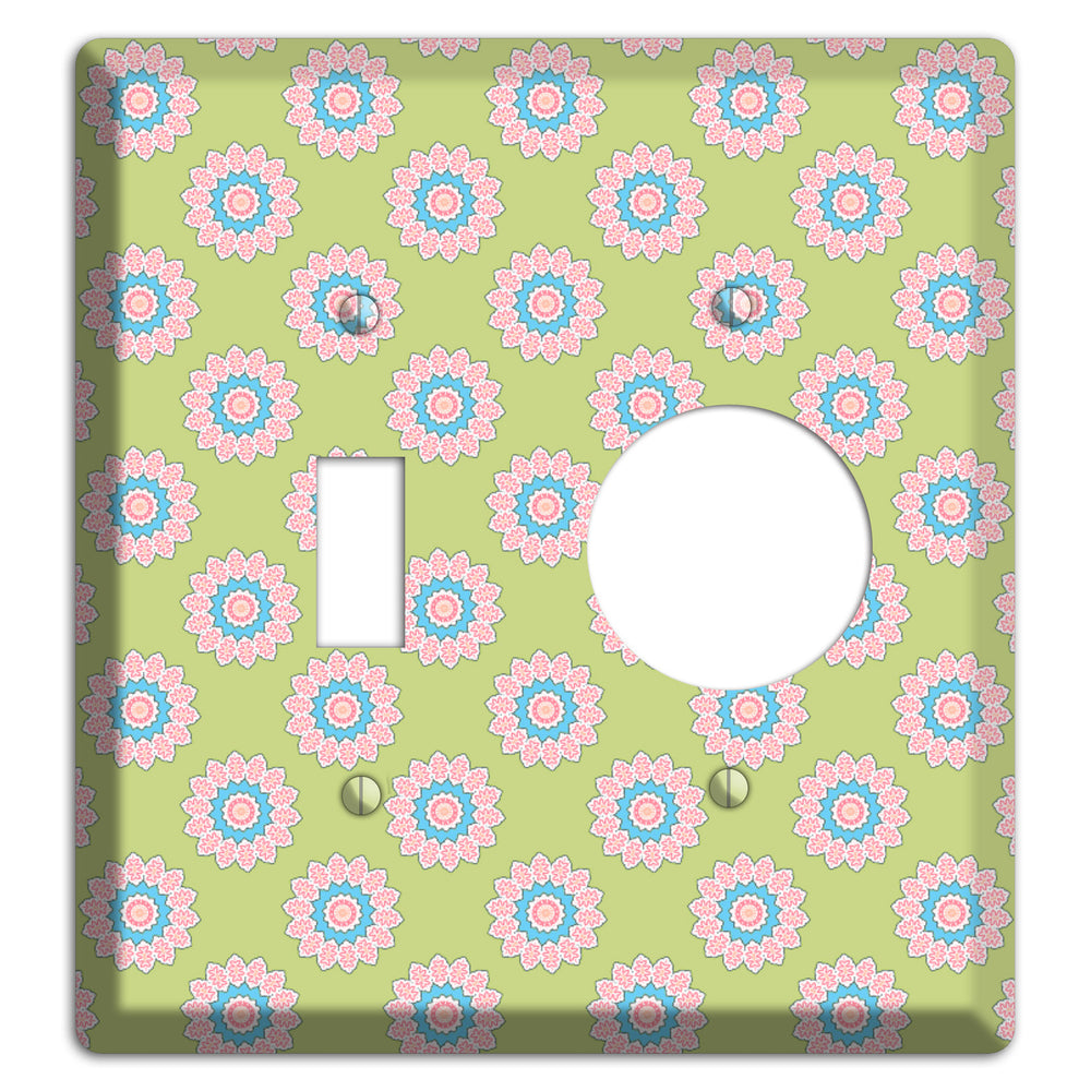 Lime with Suzani Dots Toggle / Receptacle Wallplate