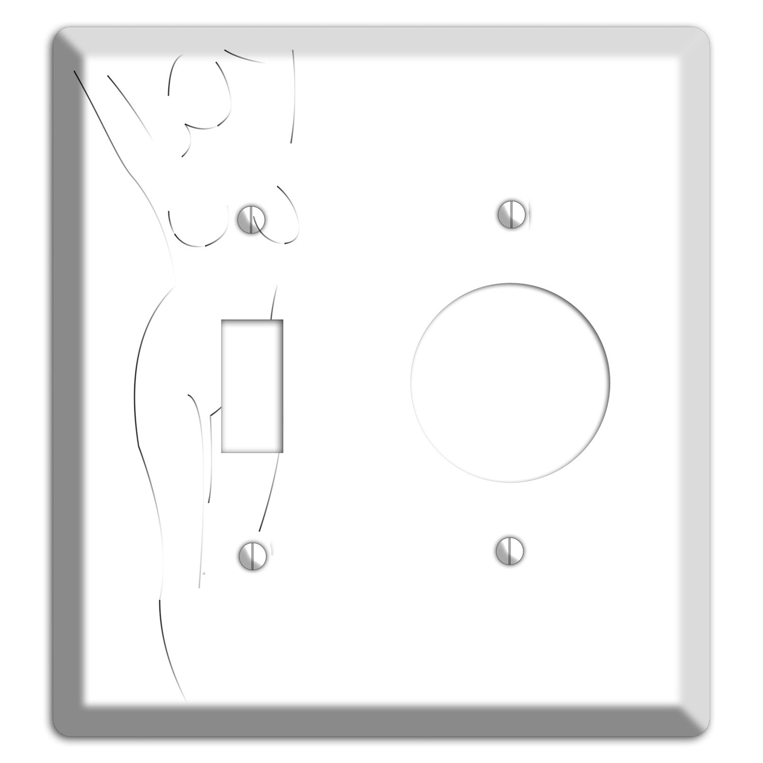 Abstract Nude Toggle / Receptacle Wallplate