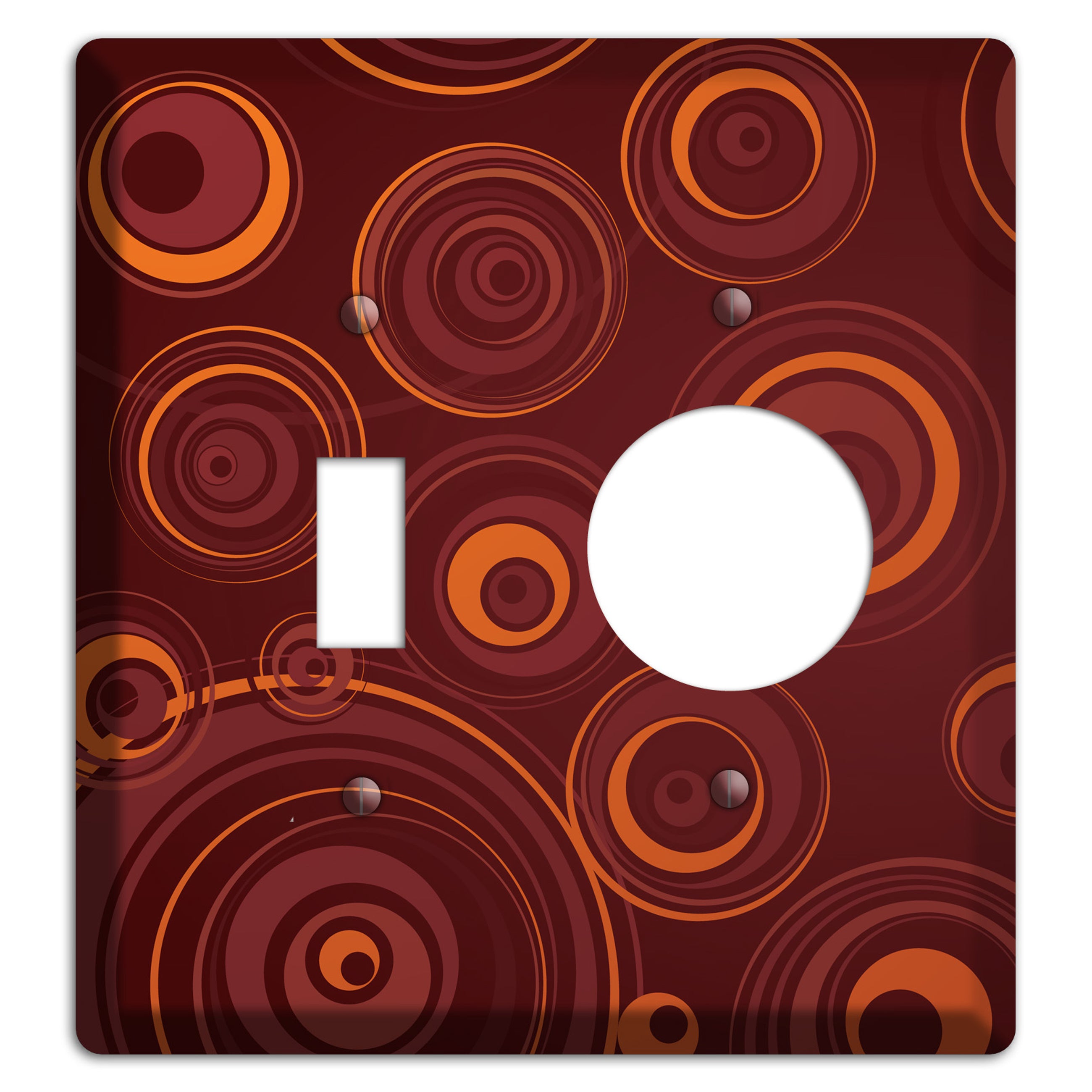 Brown Circles Toggle / Receptacle Wallplate