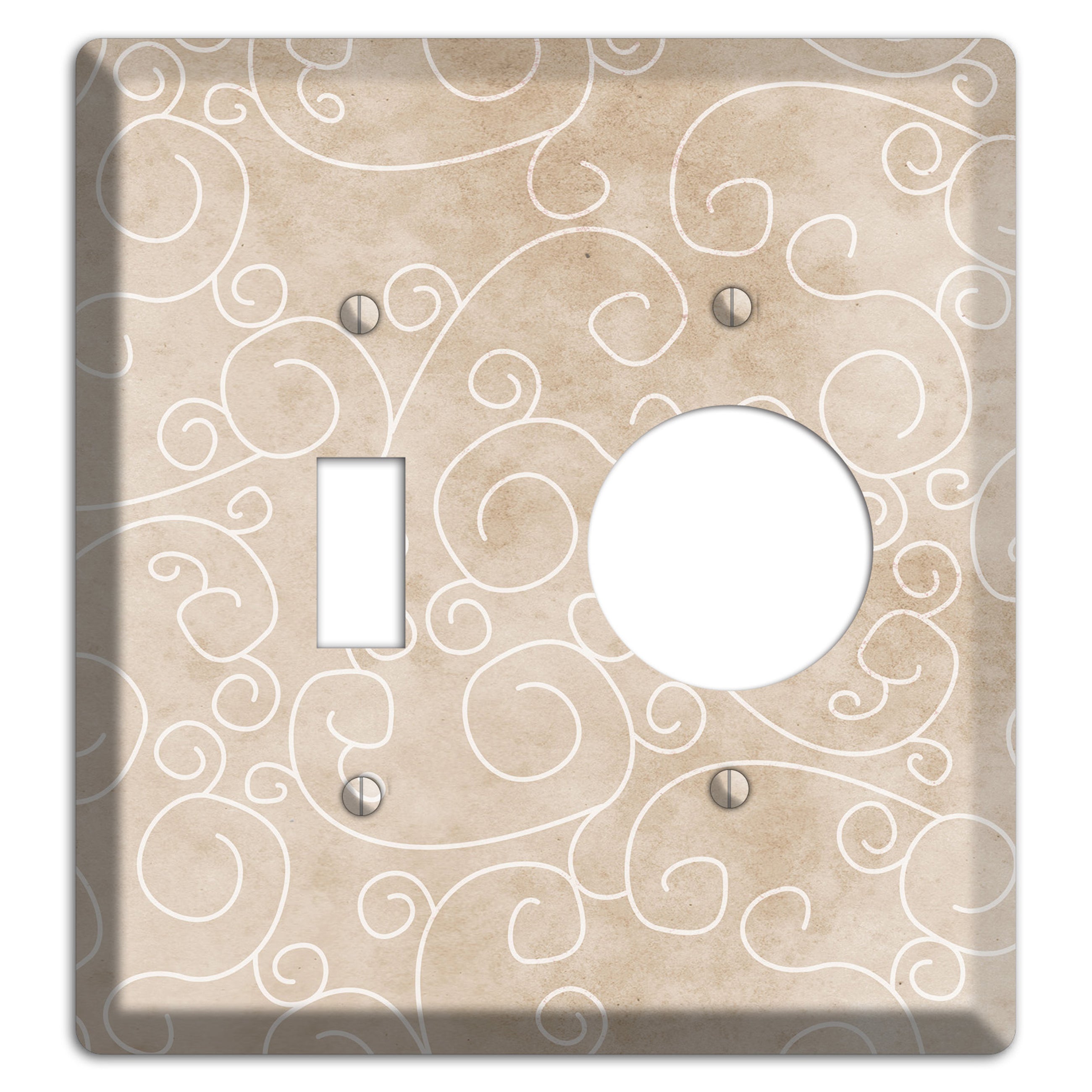 Wafer Neutral Texture Toggle / Receptacle Wallplate