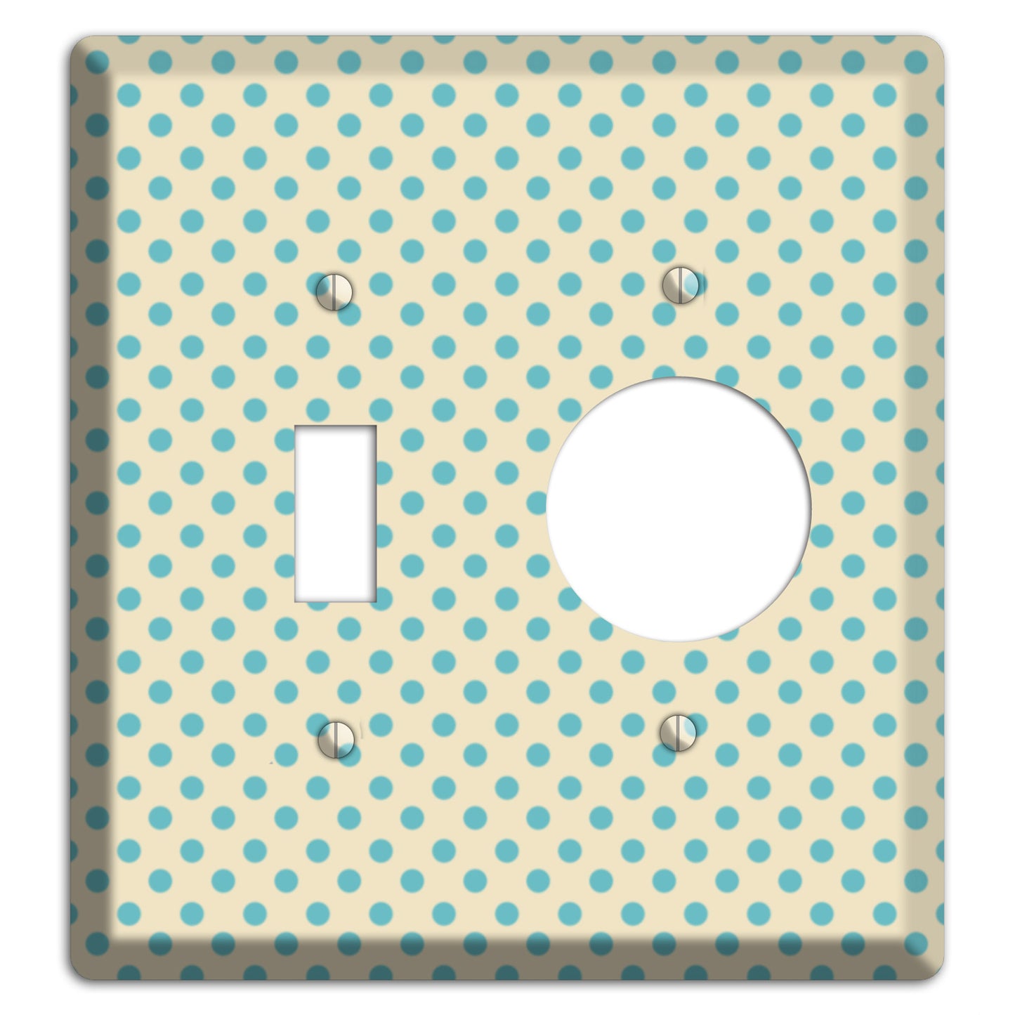 Soft Green Polka Dots Toggle / Receptacle Wallplate