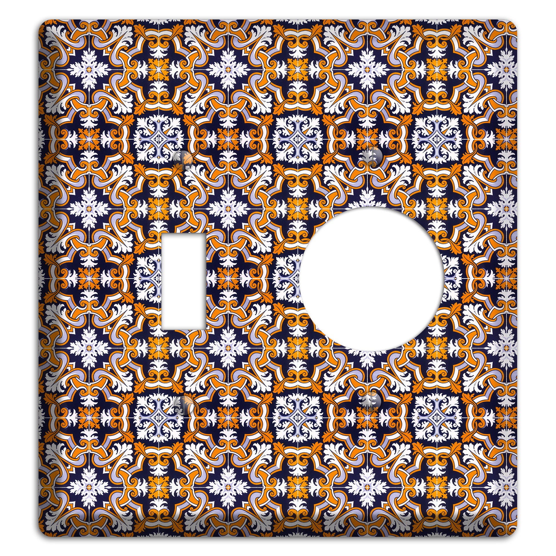 Tavira Tiles 6 Toggle / Receptacle Wallplate