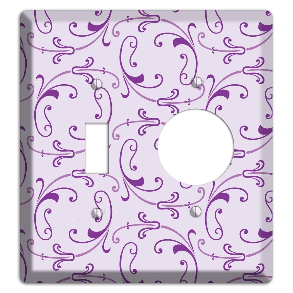Lilac Victorian Sprig Toggle / Receptacle Wallplate