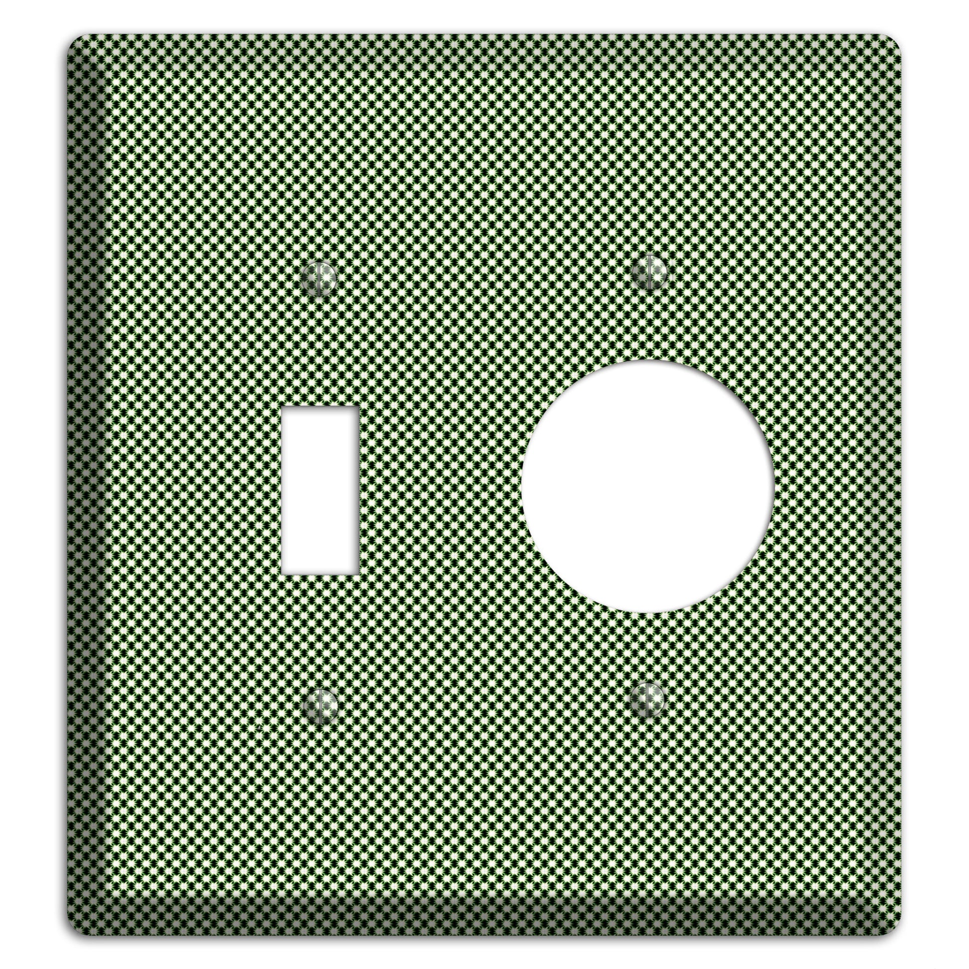 Green Tiny Check Toggle / Receptacle Wallplate