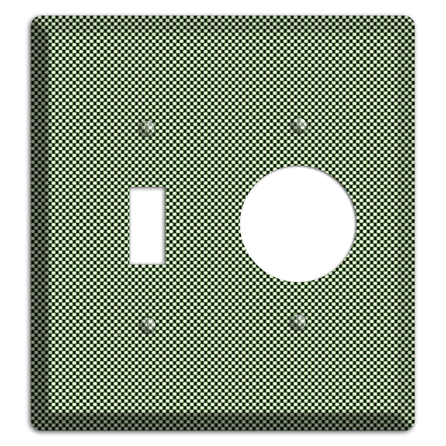 Green Tiny Check Toggle / Receptacle Wallplate