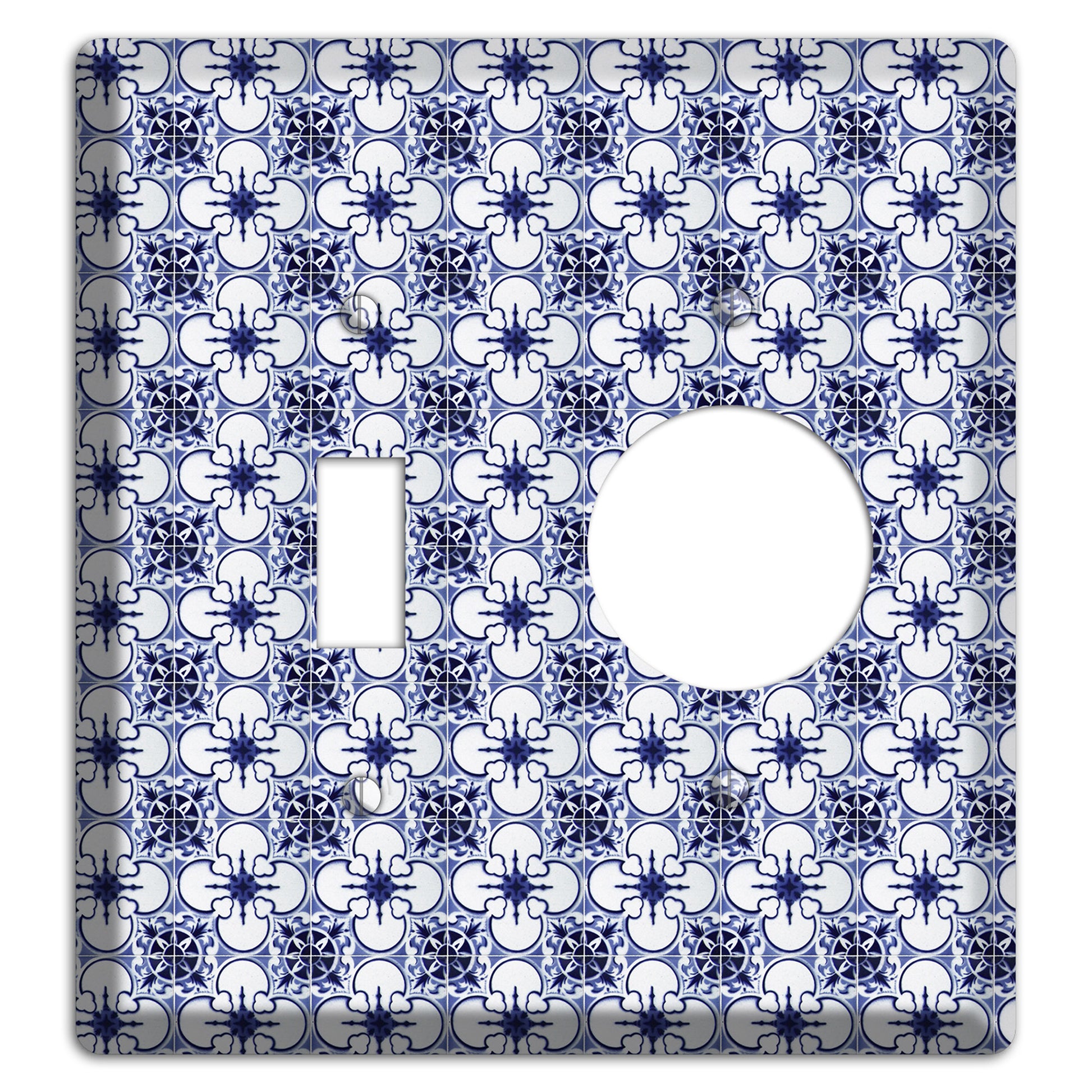 Tavira Tiles 9 Toggle / Receptacle Wallplate