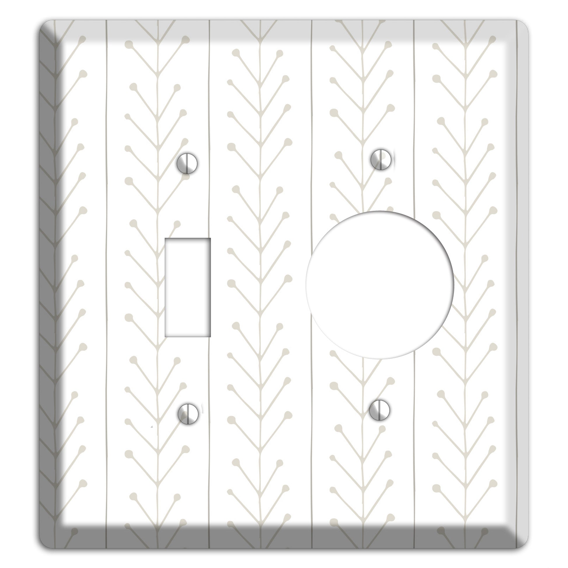 Simple Scandanavian Style F Toggle / Receptacle Wallplate