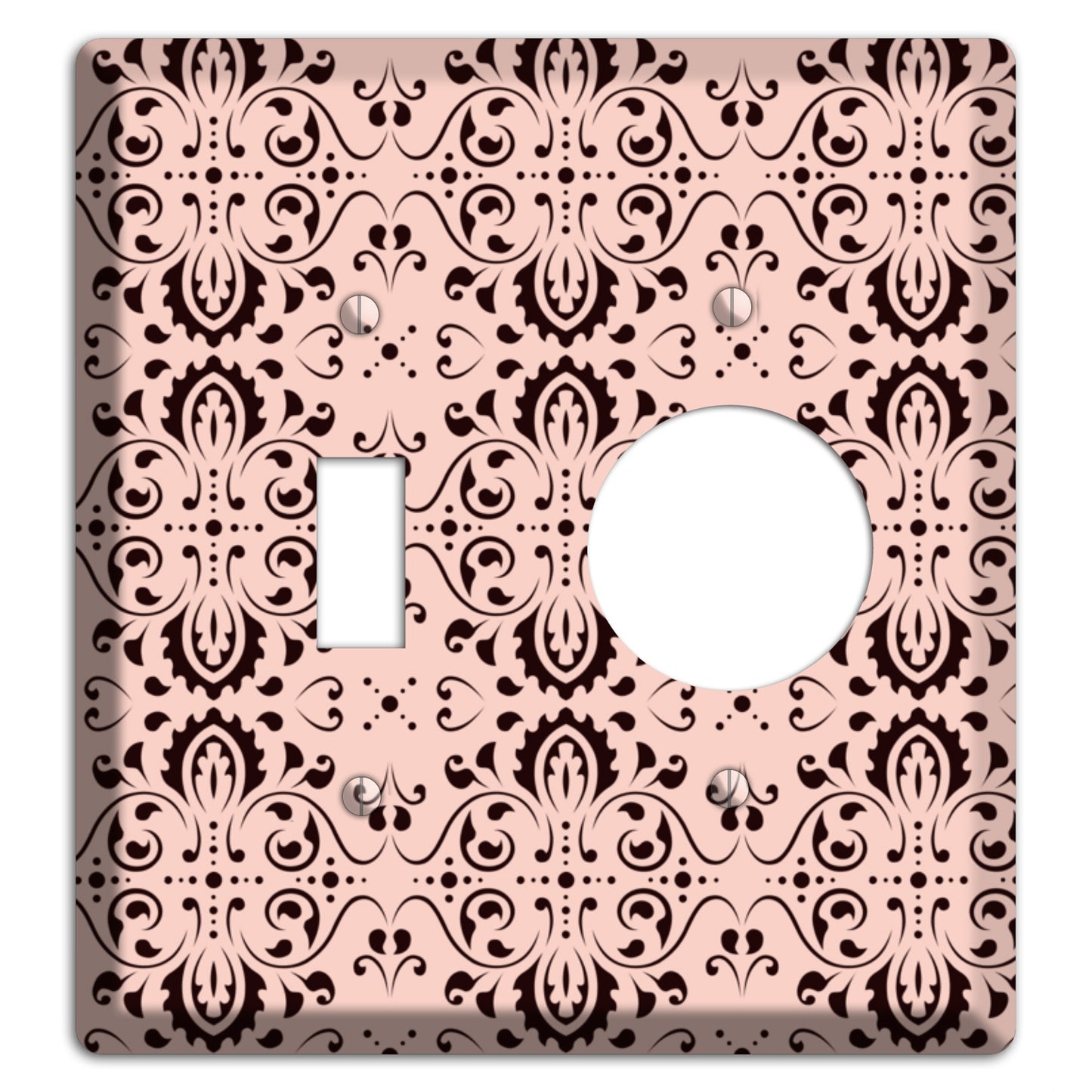 Coral Tapestry Cartouche Toggle / Receptacle Wallplate