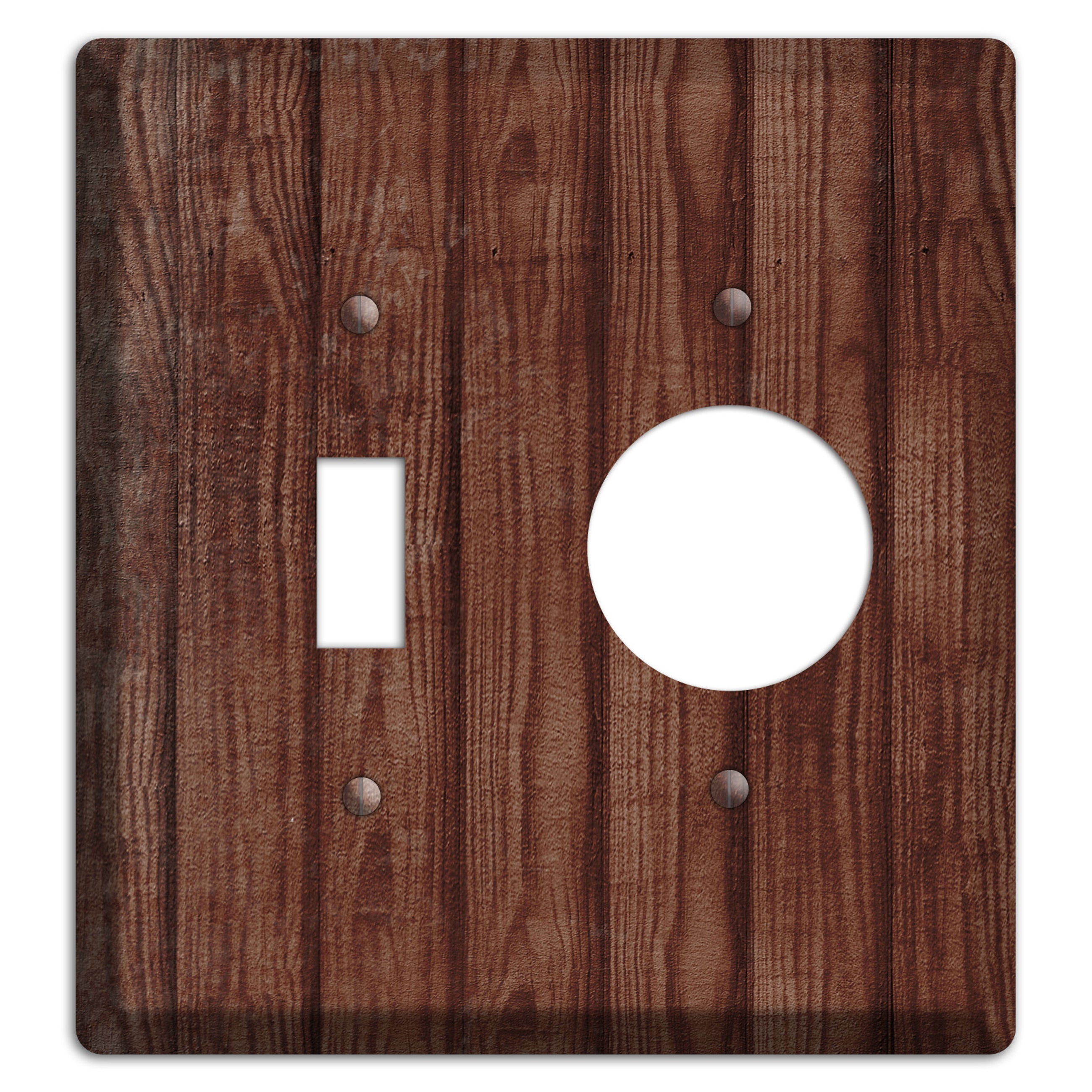 Saddle Weathered Wood Toggle / Receptacle Wallplate