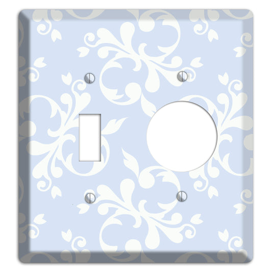 Light Blue Victorian Toile Toggle / Receptacle Wallplate