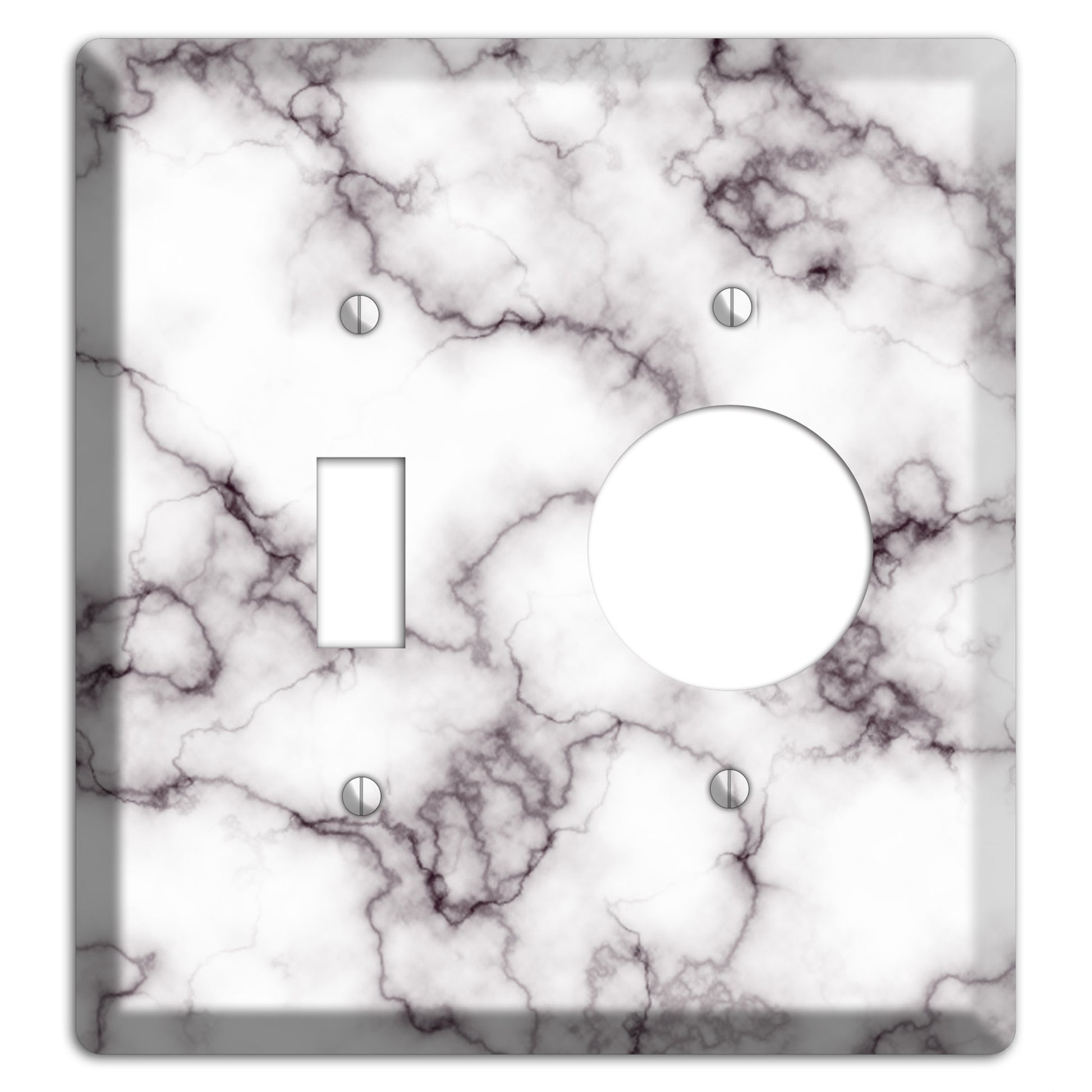 Black Stained Marble Toggle / Receptacle Wallplate