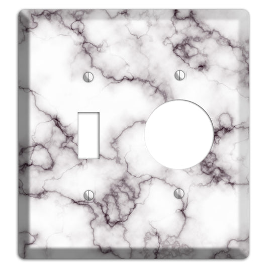 Black Stained Marble Toggle / Receptacle Wallplate