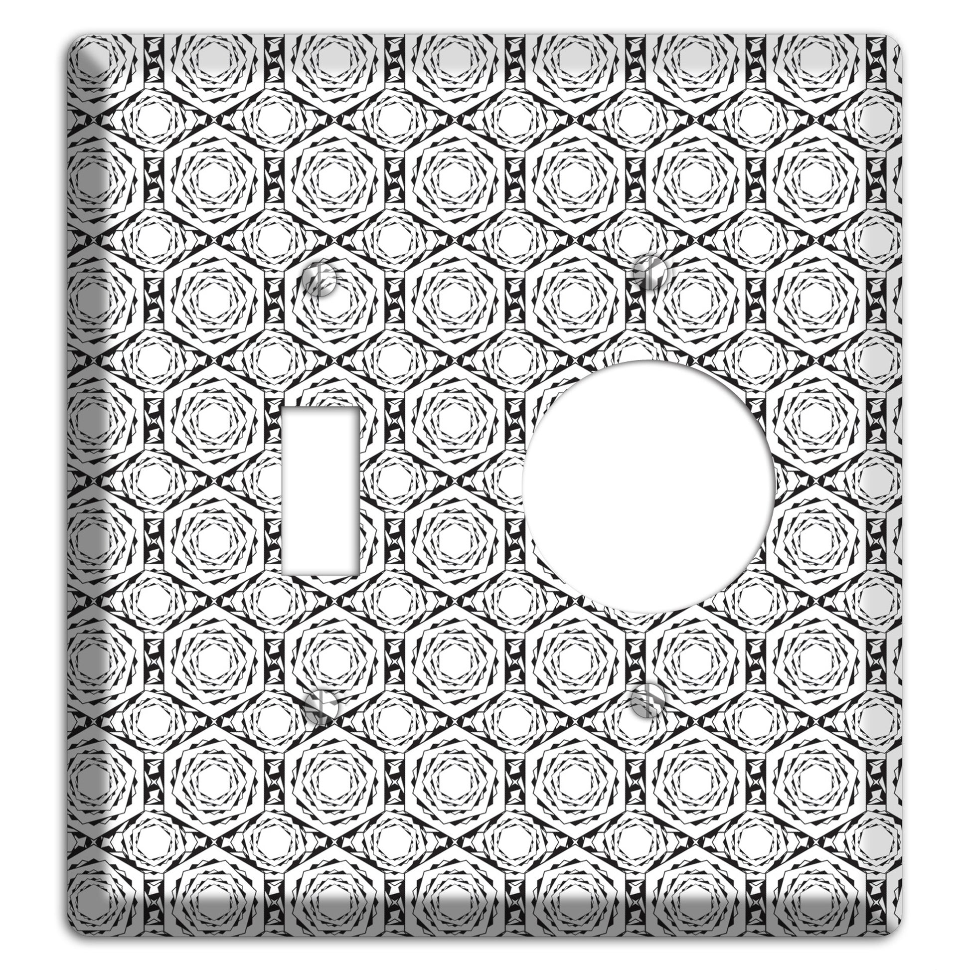 Overlay Hexagon Rotation Repeat Toggle / Receptacle Wallplate