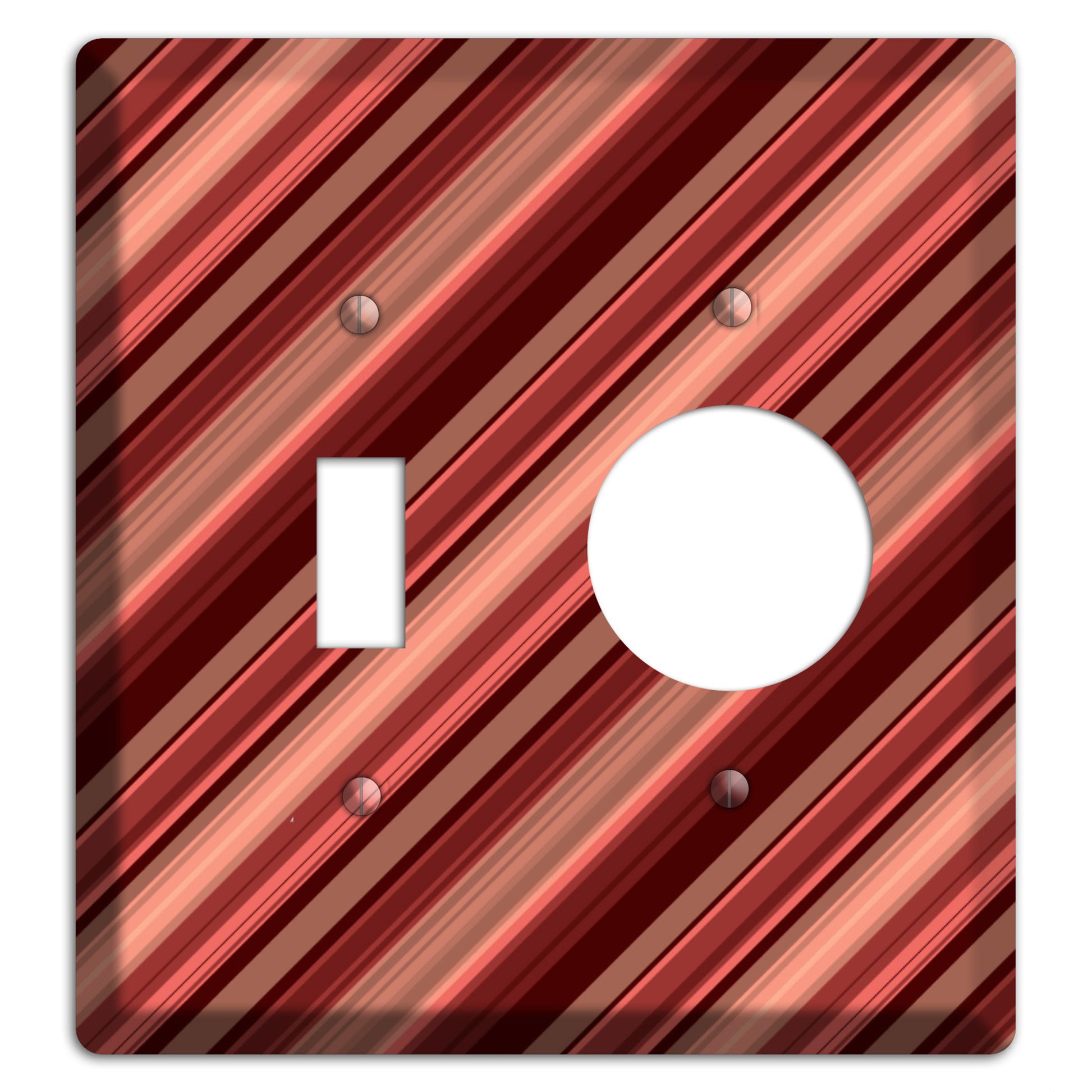 Red Stripes Toggle / Receptacle Wallplate