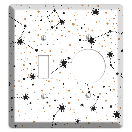 Constellations White Toggle / Receptacle Wallplate