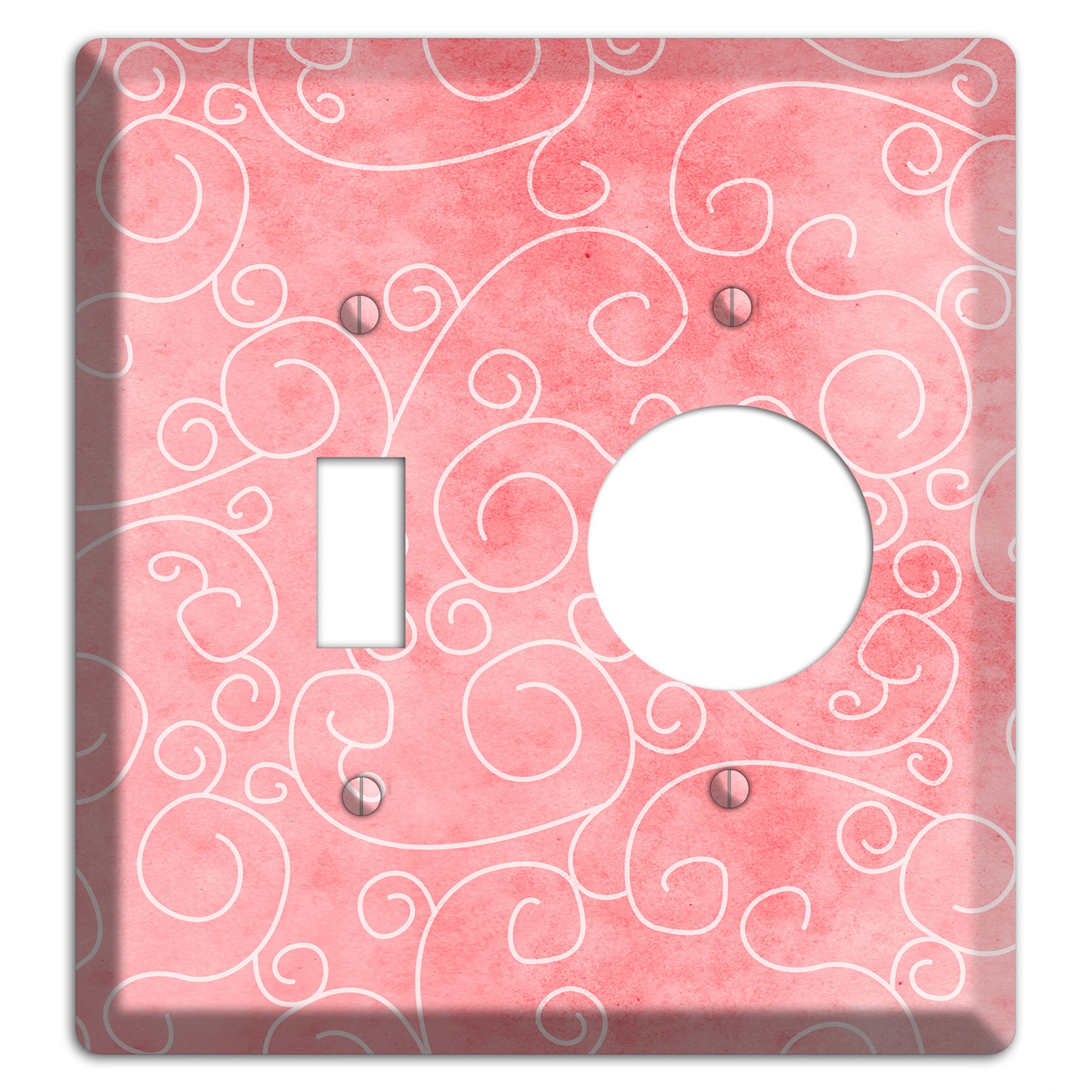 Azalea Soft Coral Toggle / Receptacle Wallplate