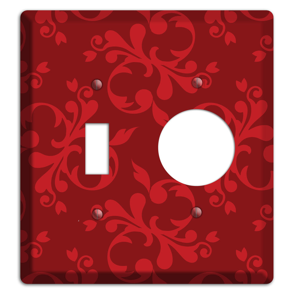 Red Victorian Toile Toggle / Receptacle Wallplate