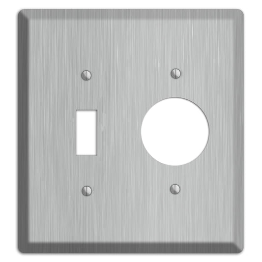 Brushed Stainless Steel Toggle / Receptacle Wallplate