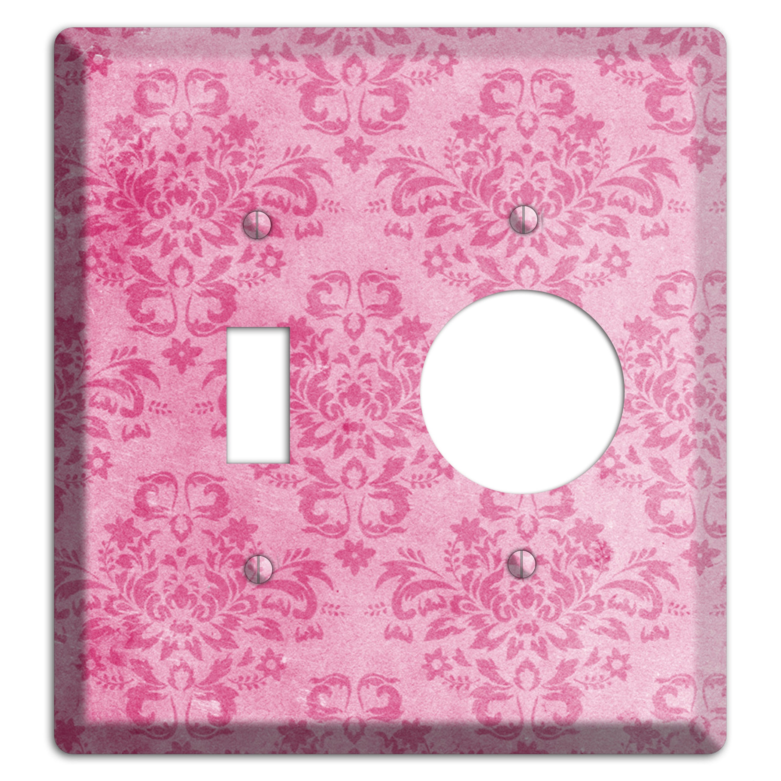 Beauty Bush Pink Texture Toggle / Receptacle Wallplate
