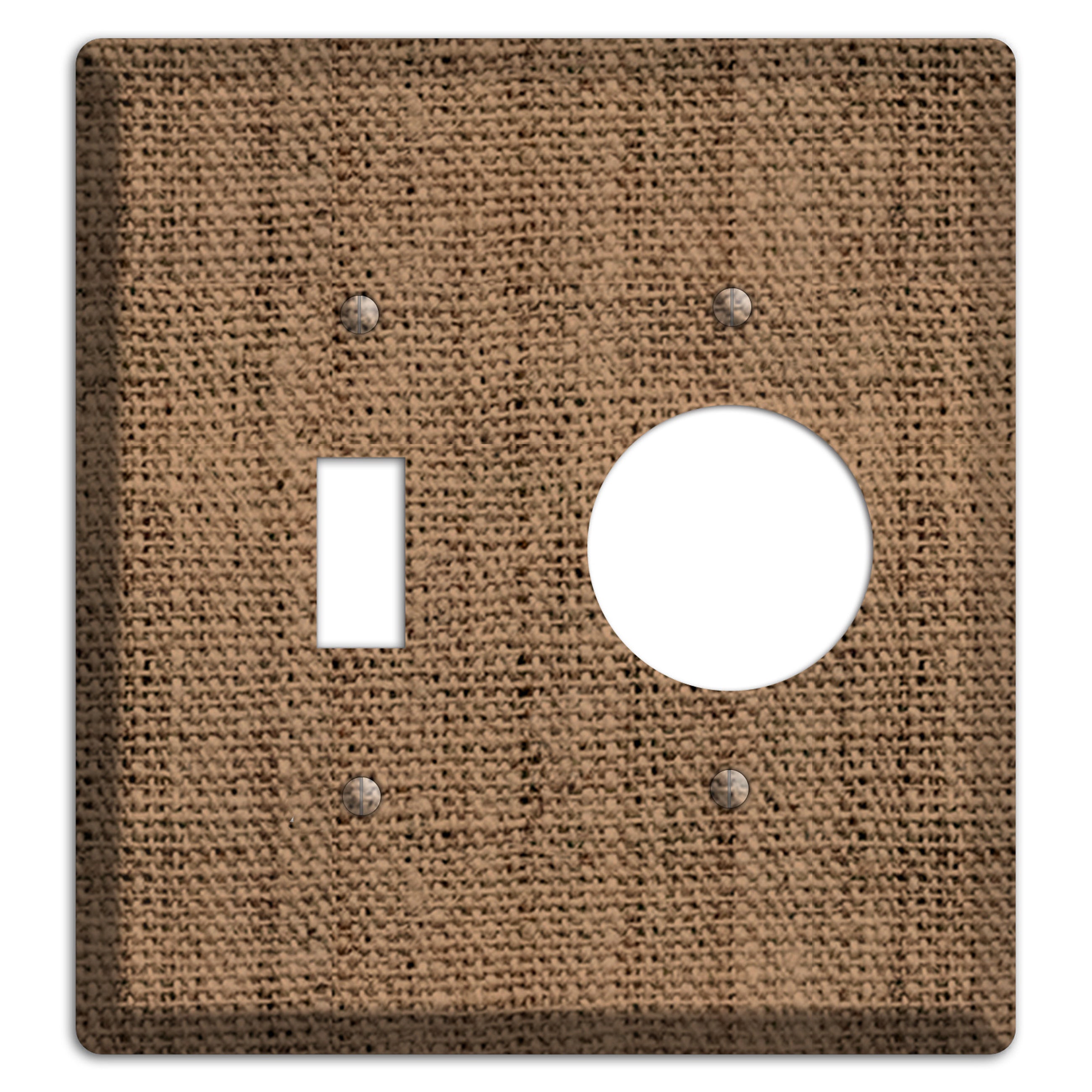Beaver Burlap Toggle / Receptacle Wallplate