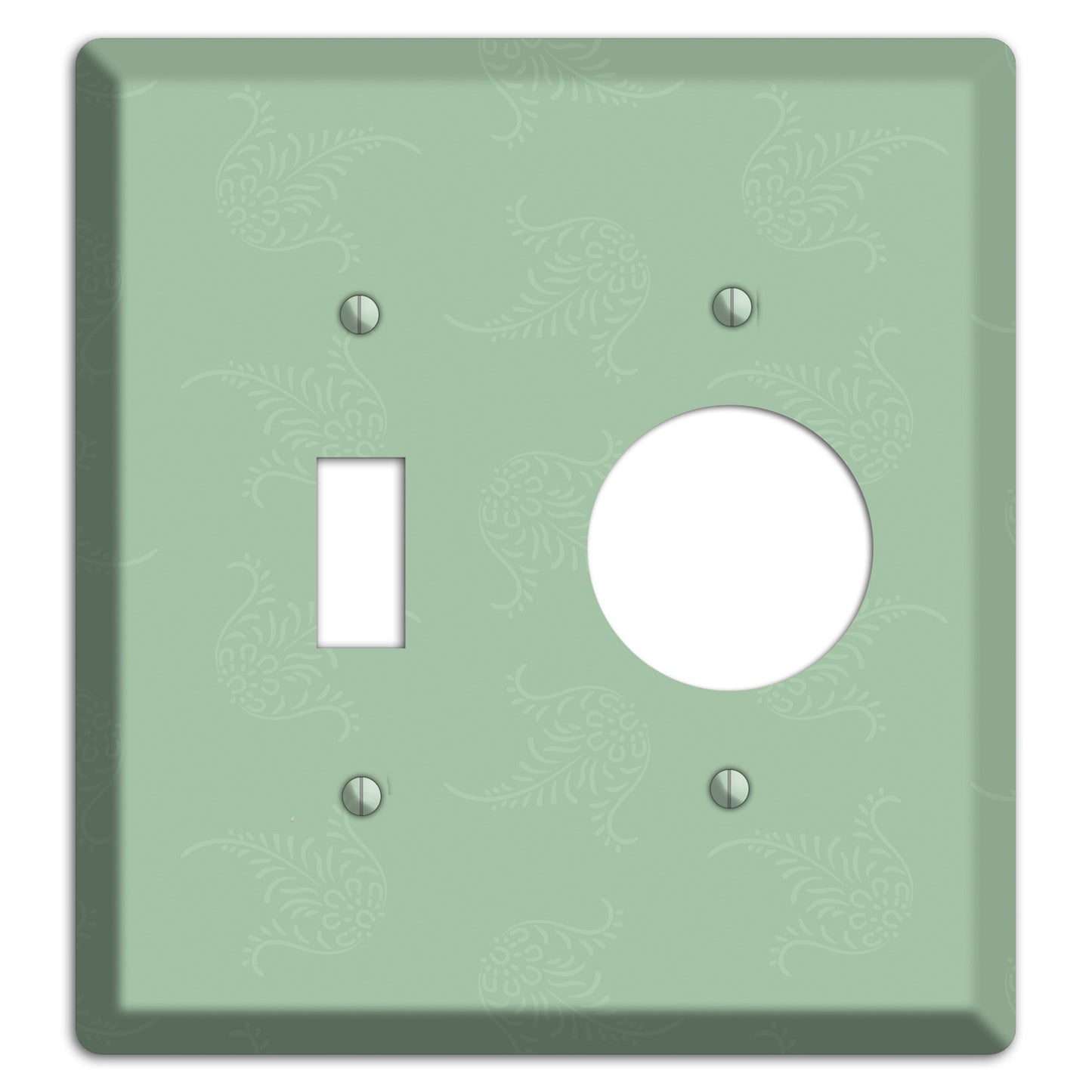 Sage Cartouche Toggle / Receptacle Wallplate