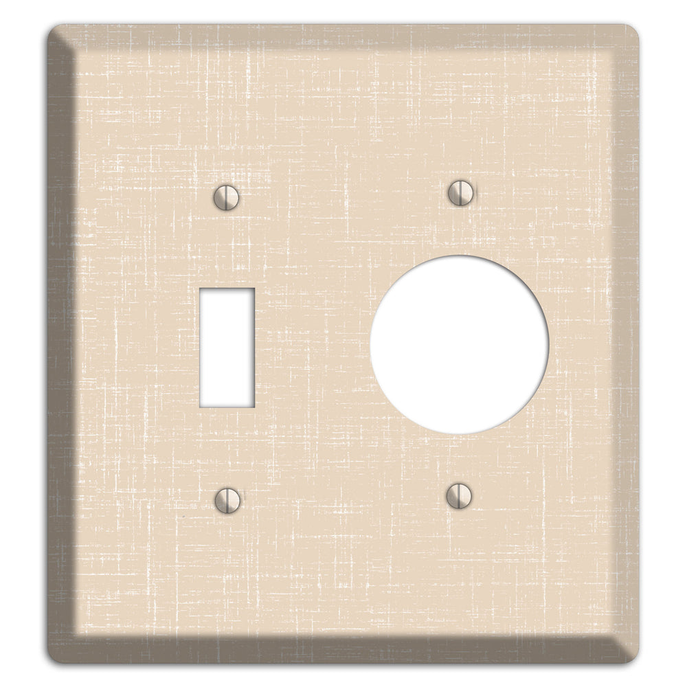 Double Spanish White Neutral Texture Toggle / Receptacle Wallplate