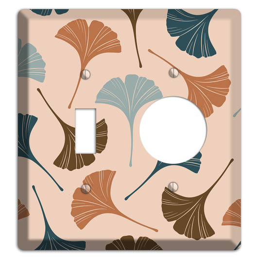 Blush Ginkgo Leaves Toggle / Receptacle Wallplate