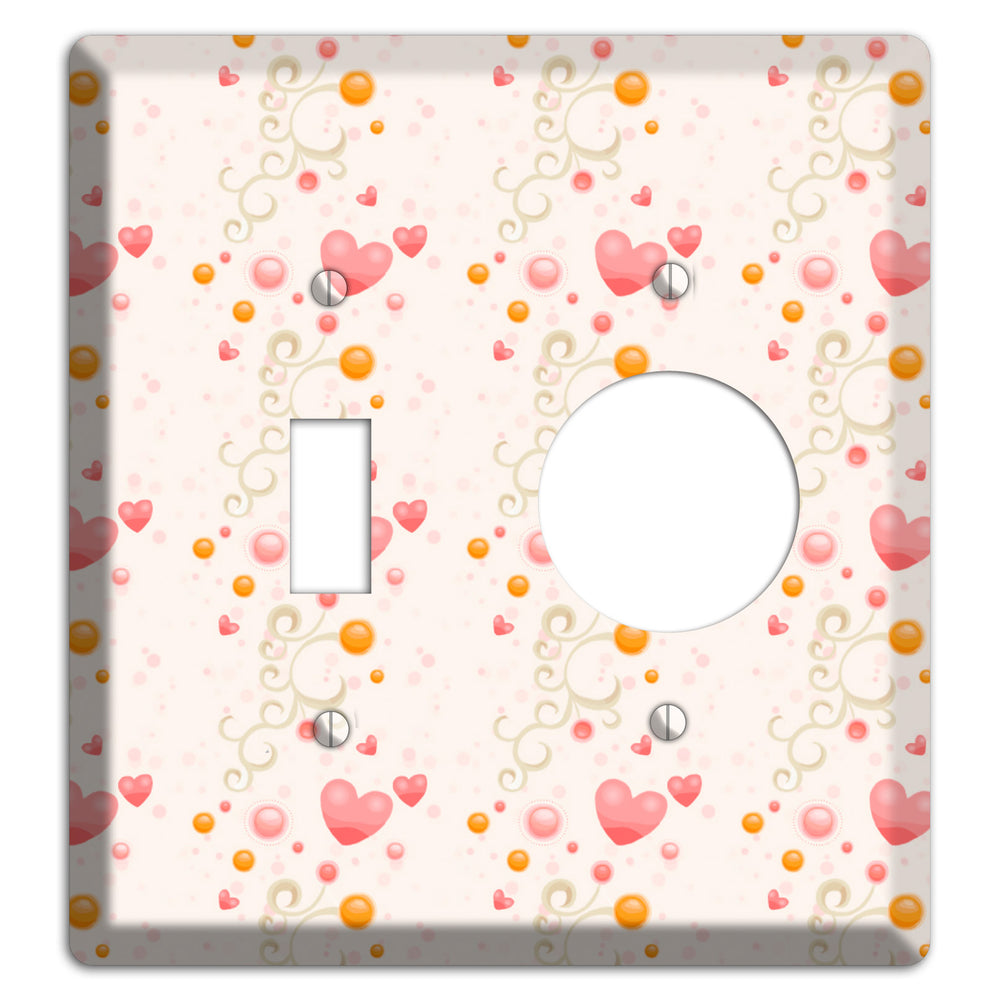 Bubbly Hearts Toggle / Receptacle Wallplate