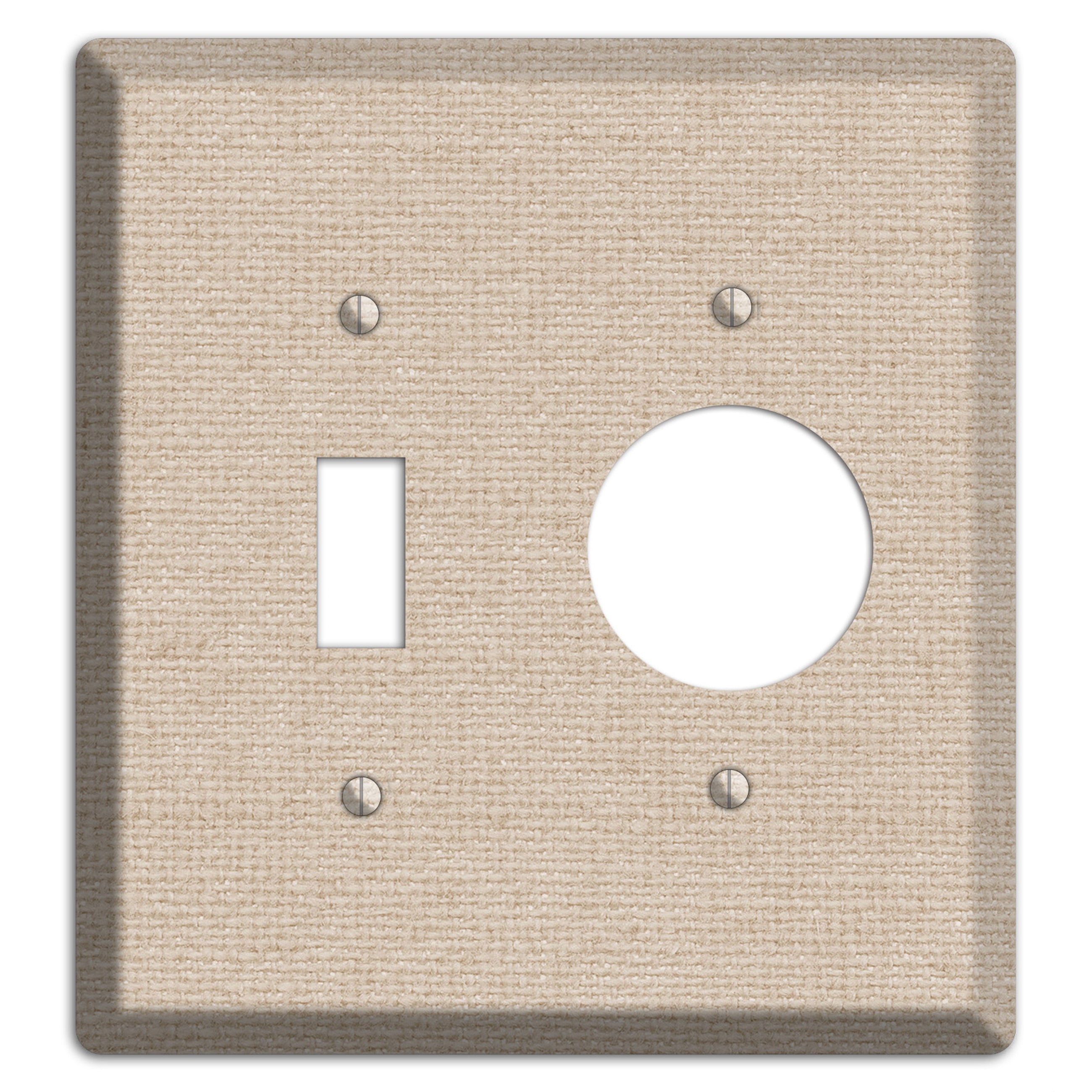 Vanilla Neutral Texture Toggle / Receptacle Wallplate