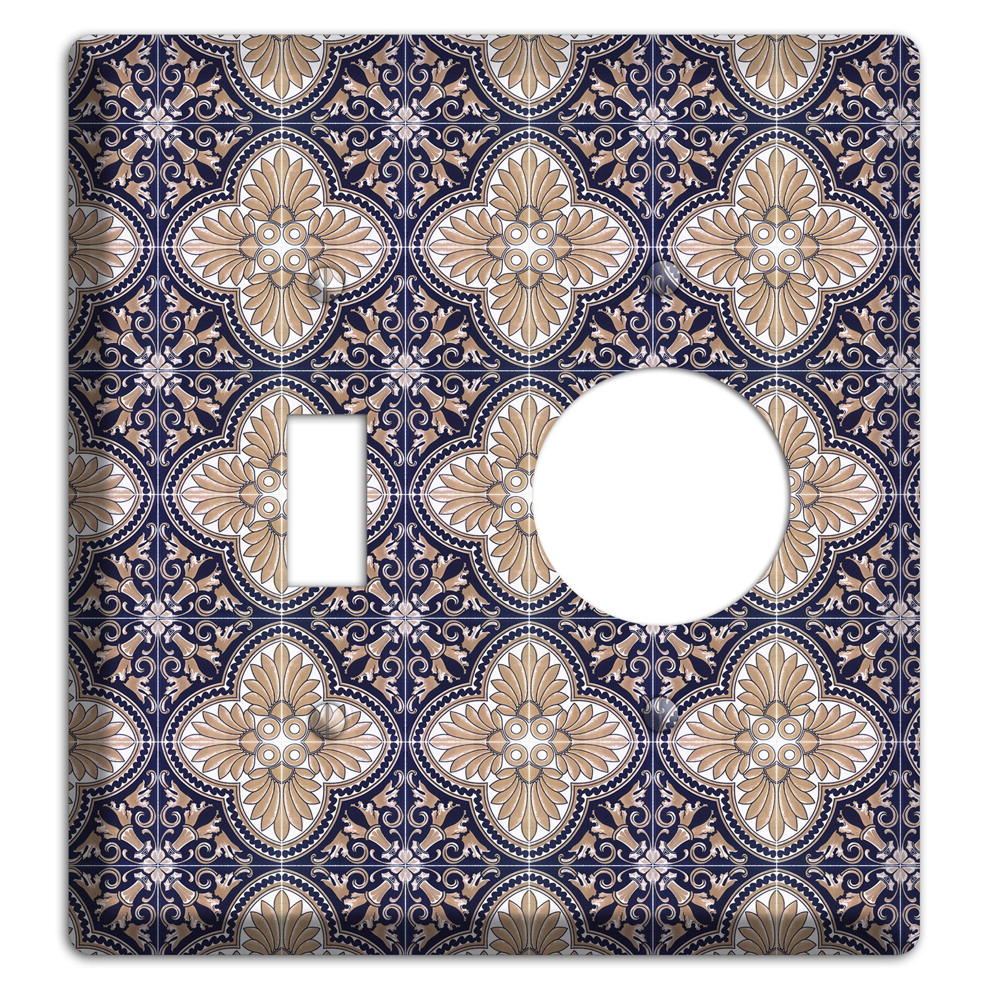 Tavira Tiles 4 Toggle / Receptacle Wallplate