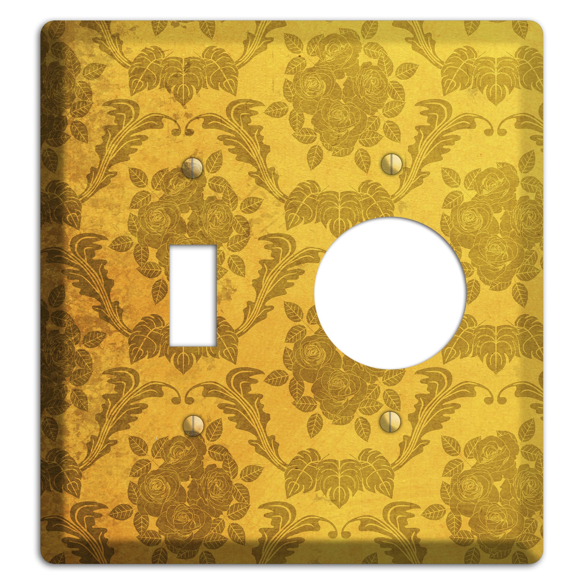 Tusock Vintage Rose Damask Toggle / Receptacle Wallplate