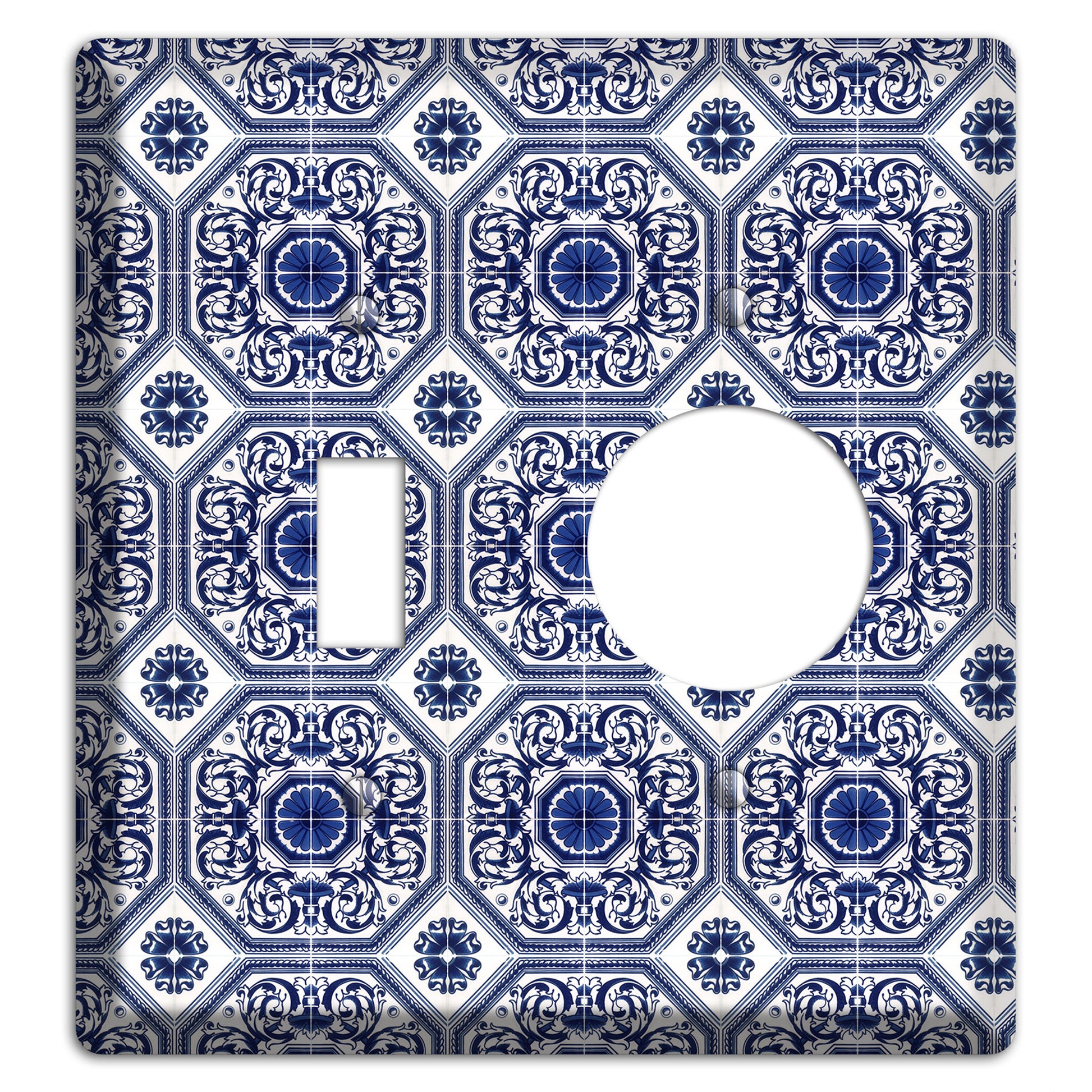 Tavira Tiles 1 Toggle / Receptacle Wallplate