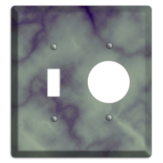 Mid Gray Marble Toggle / Receptacle Wallplate