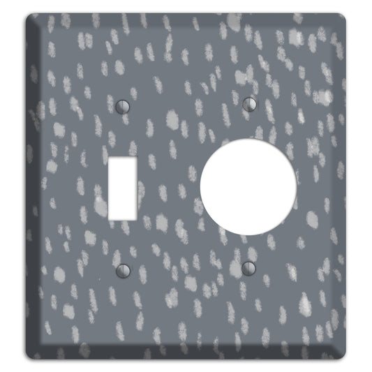 Gray and White Speckle Toggle / Receptacle Wallplate