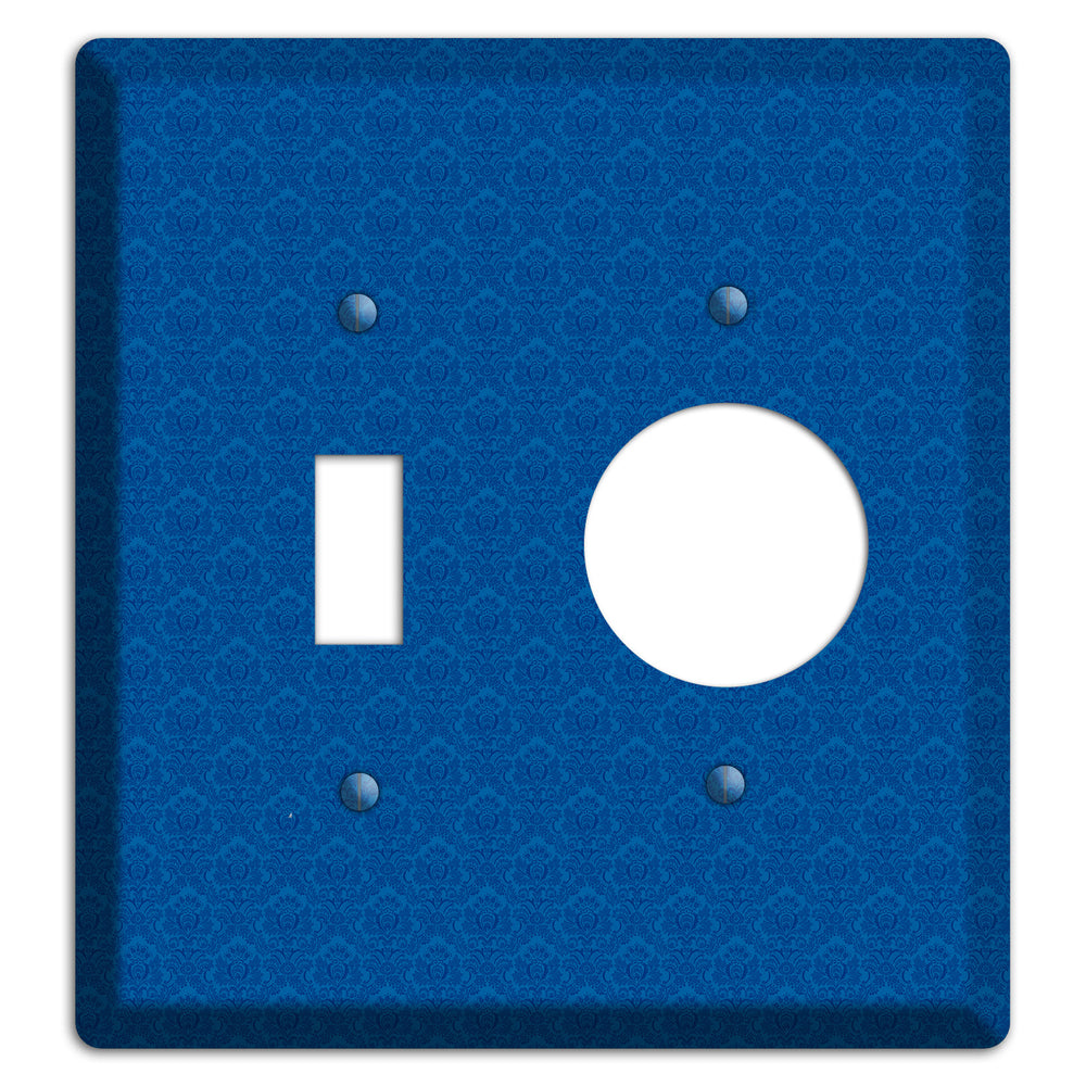 Blue Cartouche Toggle / Receptacle Wallplate