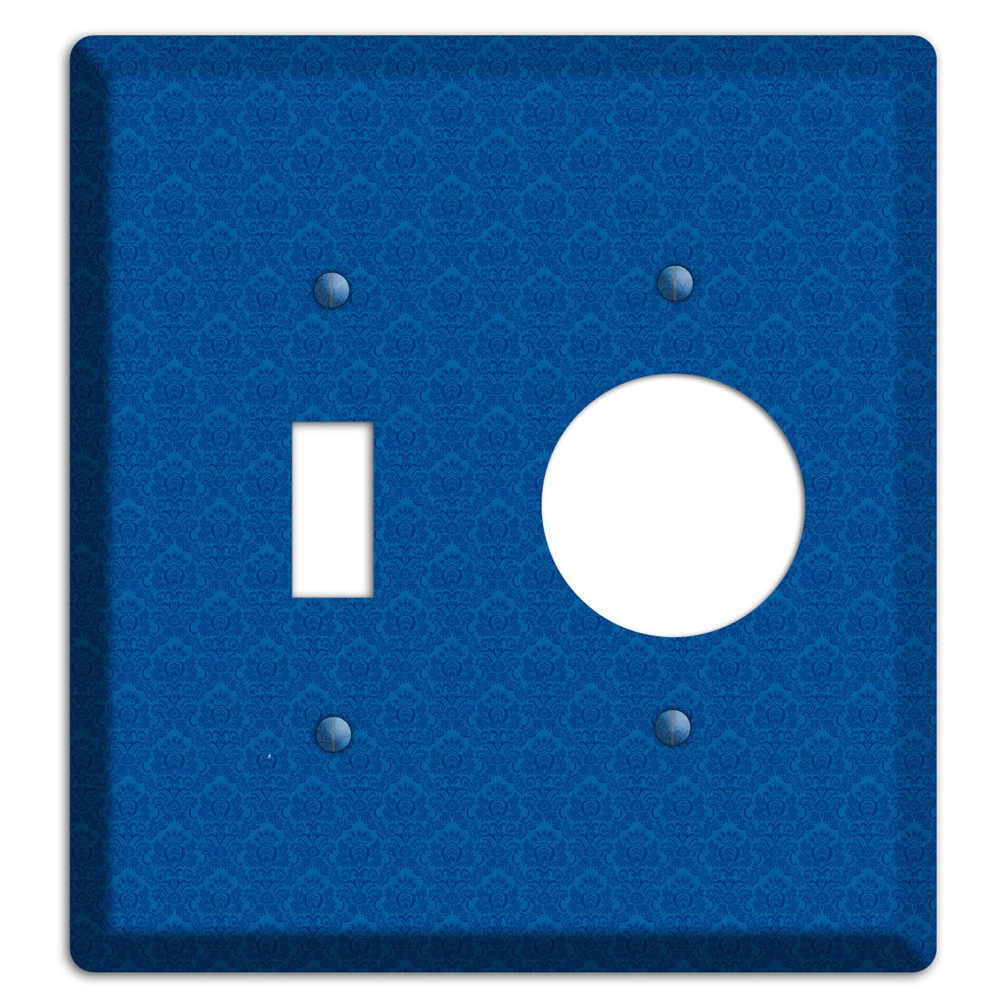 Blue Cartouche Toggle / Receptacle Wallplate