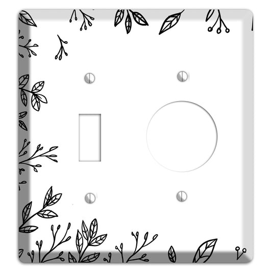 Hand-Drawn Floral 29 Toggle / Receptacle Wallplate
