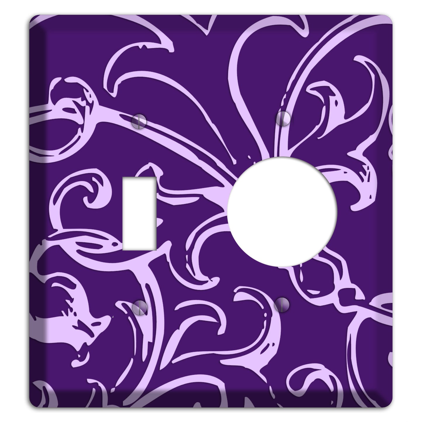 Victorian Purple Toggle / Receptacle Wallplate
