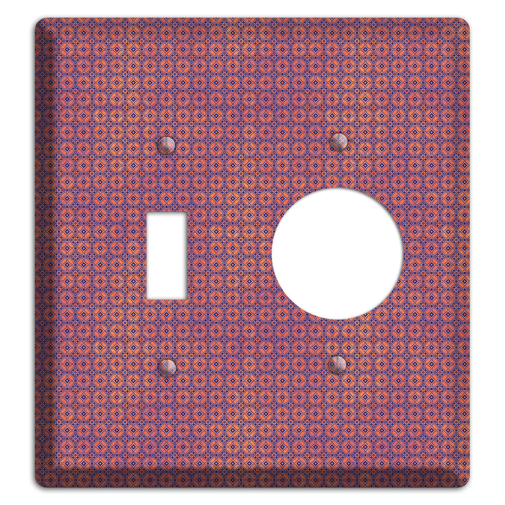 Multi Cranberry Arabesque Toggle / Receptacle Wallplate