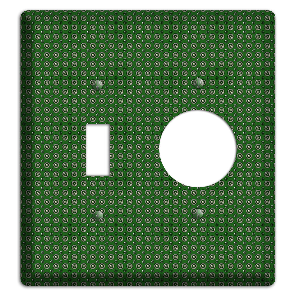 Green Concentric Dots Toggle / Receptacle Wallplate