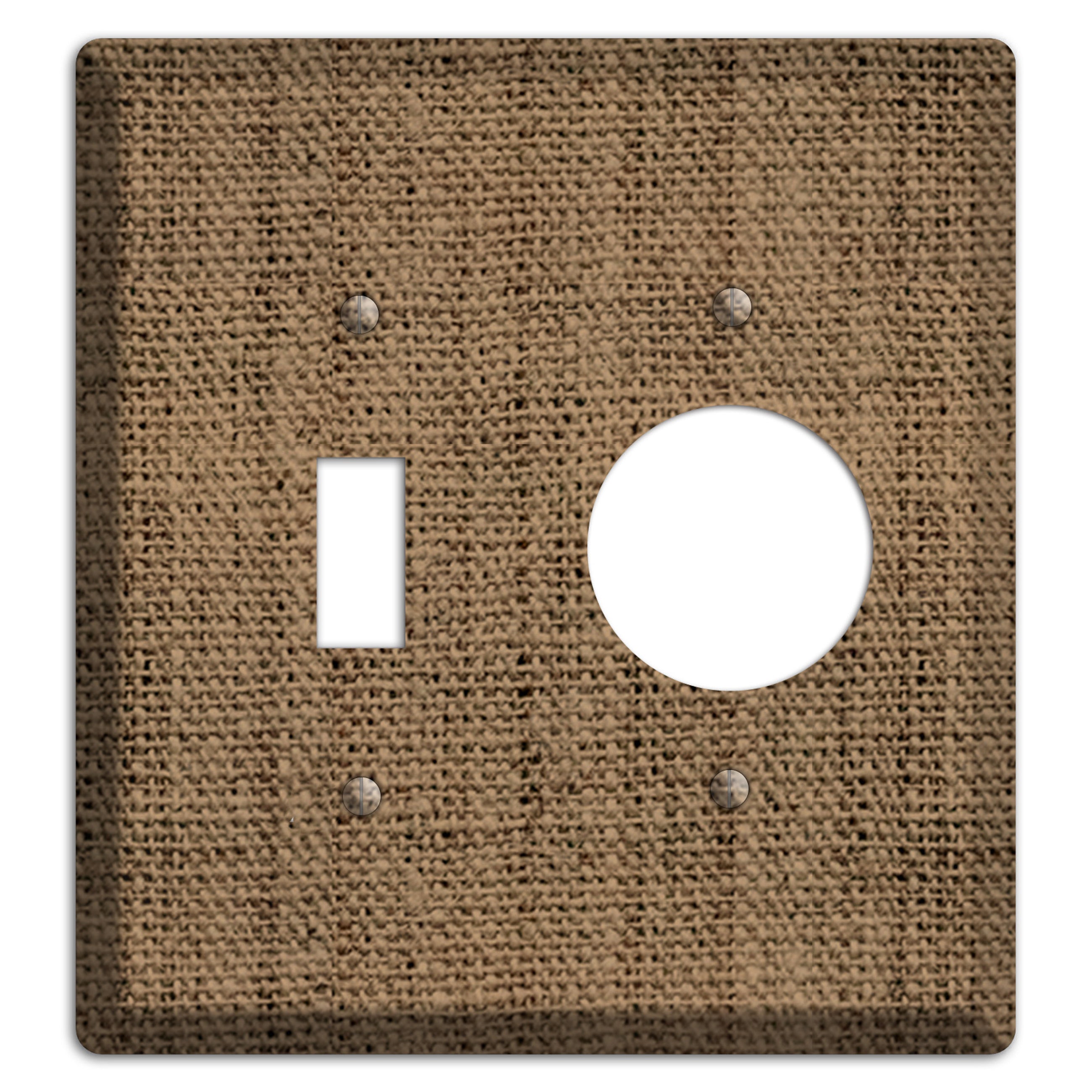 Shadow Burlap Toggle / Receptacle Wallplate