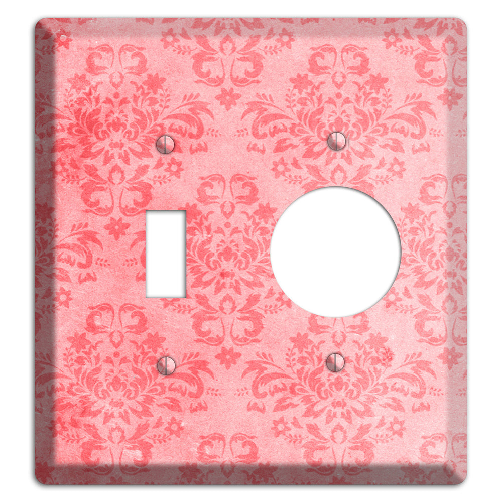 Rose Bud Soft Coral Toggle / Receptacle Wallplate