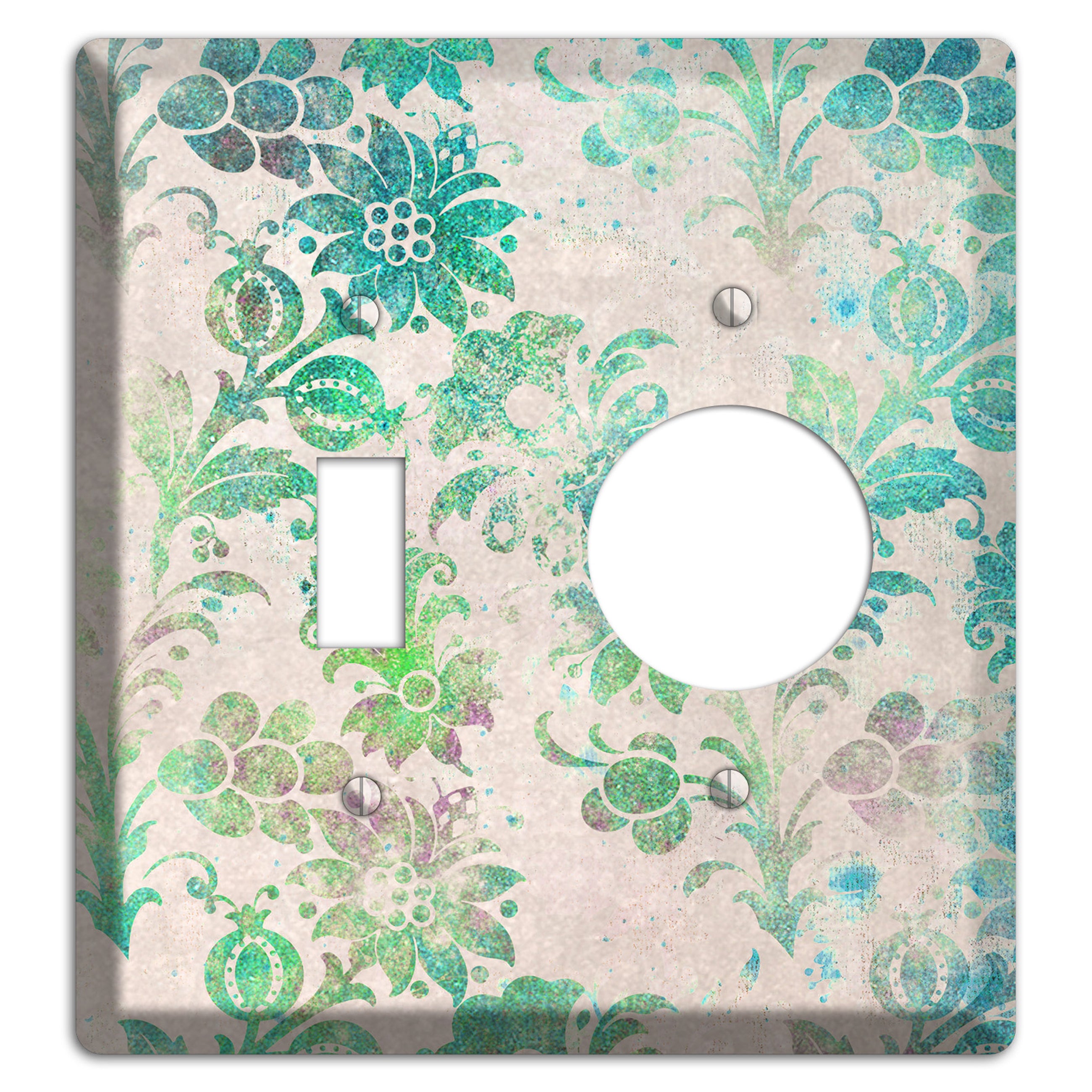 Acapulco Whimsical Damask Toggle / Receptacle Wallplate